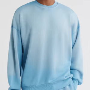 เสื้อสเวตเตอร์ของผู้ชายผ้าฝ้าย100% 480 GSM หลายสีล้วนดีไซน์ไหล่โอเวอร์ไซส์โลโก้ตามสั่ง - Product Image 1