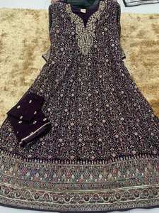 Indian Trendy Fashion for Women Long Heavy Net Anarkali Embroidered Kurti Gown With Dupatta Wedding Partywear Suit for <b>Girls</b> - Product Image 6