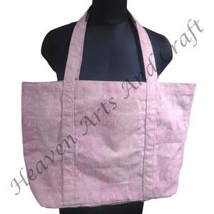 Bolso de hombro con estampado de bloques para mujer, estampado de estilo bohemio, estampado abierto a la moda, lavable para Picnic en la playa - Product Image 1