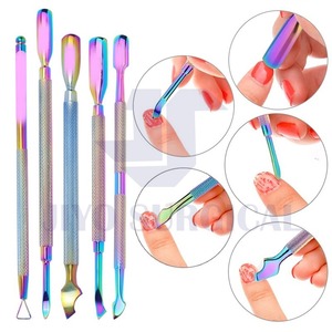 Vente en gros CE ISO Approuvé en acier inoxydable Nail Art Cuillère Poussoir Outil de manucure pour les cuticules utilisées sur les doigts - Product Image 5
