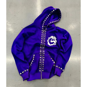 Invierno peso pesado French Terry 100% algodón de gran tamaño Zip Hoodie DTG estampado ácido lavado doble capucha Boxy estilo hombres - Product Image 3