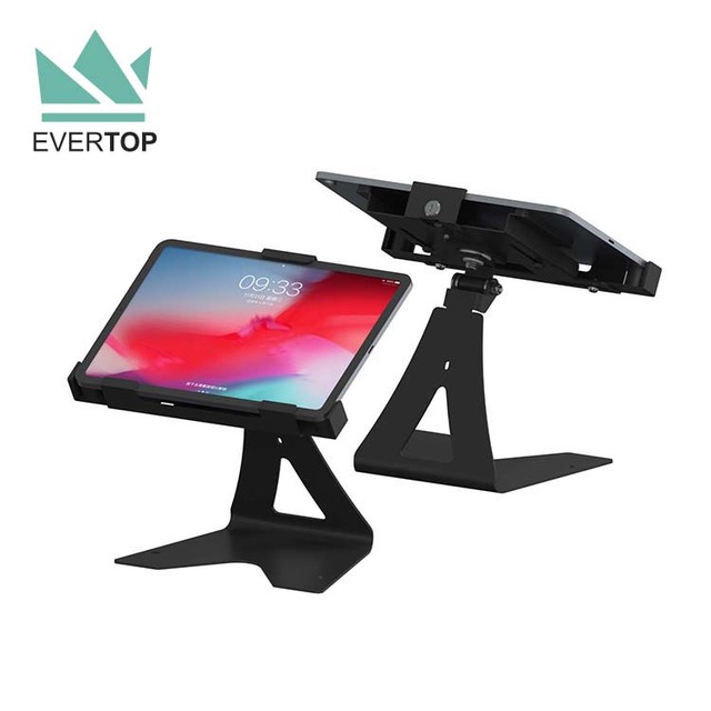 LST03-E Universal Secure Tablet Table Stand Secure Desk Locking Table Top for iPad Tablet Enclosure Stand Kiosk Tablet Mount