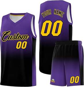 Maillot de basket-ball personnalisé pour hommes/femmes double face respirant à séchage rapide léger évacuation de l'humidité grande taille quantité minimale de commande bas imprimé - Product Image 2