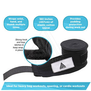 Bandages de mains confortables taille personnalisée Équipement de boxe Conception imprimée avec logo - Product Image 4