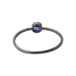 Haute Qualité Naturel Bleu Saphir Gemme 925 Argent Sterling Noir Rhodium Plaqué À La Main Anneaux Bijoux Pour Grossiste - Product Image 3