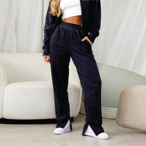 60% ottotton 40% Polyester hadow traight EG ogger Ark ewter Women's racksuit ottotoms con 2 ocide ocockets y ocket - Product Image 3