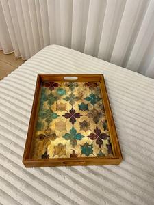 Bandeja de Servicio de Diseño con Recubrimiento de Esmalte de Madera MDF, Bandeja de Mesa de Alta Calidad para Hoteles y Restaurantes - Product Image 2