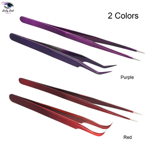 Logo privé antistatique mince pince à épiler droite en acier inoxydable Extension de cils outil de maquillage durable pince à cils personnalisée - Product Image 3