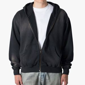 "Sweat à capuche zippé doux pour hommes-confortable, de haute qualité et idéal pour les vêtements décontractés et les activités de plein air" - Product Image 2