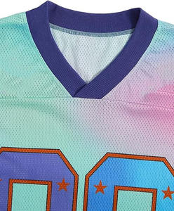 Camiseta de fútbol de manga transpirable, camiseta de moda para hombre, Camiseta de algodón 100% para hombre, camiseta de malla de fútbol estampada holgada - Product Image 6