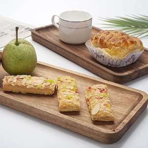 11.8x5.5x0.8 pouces plateau de service en bois fait à la main organisateur en métal pour cuisine vanité comptoir bougie pots apéritif collation - Product Image 3