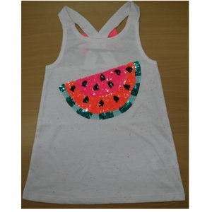 Chaleco de punto sencillo para niñas, 88% algodón, 12% poliéster, 160 g/m², con hilo de pañal y secuencia decorativa en el pecho, hecho en BD - Product Image 1