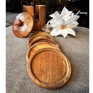 Sous-verres en bois faits à la main pour la vaisselle moderne, les fêtes et les événements - Product Image 2