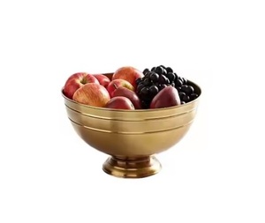 Compassion Collection Unique Design Métal Coulée Aluminium Bol Rond Peau De Serpent Or pour La Décoration De La Maison Et Du Jardin - Product Image 6