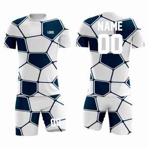 ชุดเสื้อฟุตบอลแบบสั่งทำขายส่งสำหรับทุกเพศ แขนสั้น พิมพ์ลายแบบ Sublimation ชุดฝึกซ้อมทีมฟุตบอล ชุดกีฬา - Product Image 2