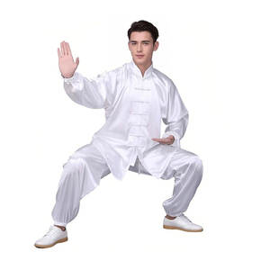 Uniformes de Tai Chi traditionnels, vêtements de Kung Fu unisexes blancs personnalisés, uniformes de Tai Chi, vêtements de Tai Chi traditionnels - Product Image 2