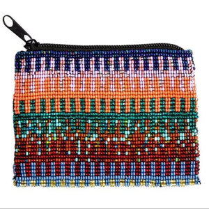 กระเป๋าสตางค์ขนาดเล็กประดับลูกปัดหลากสีงานแฮนด์เมดสวยงามพร้อมลายปักอันหรูหราและดีไซน์แฟนซีแบบดั้งเดิมโดยบริษัทฮิบา - Product Image 1