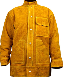 Chaqueta de soldadura de cuero, resistente al calor, ropa de protección industrial, abrigo de soldadura para seguridad, ignífugo, resistente al calor, ropa de trabajo. - Product Image 6