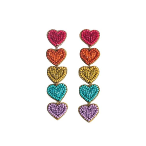 Bijoux à la mode artisanat perlé broderie Sally boucle d'oreille à carreaux avec finition mignonne et travail de graine de qualité supérieure pour fille - Product Image 6