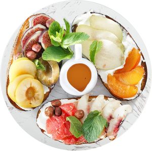 Bandeja de servicio multiusos de mármol hecha a mano para aperitivos, bebidas o desayuno, decoración rústica para el hogar y accesorio de cocina funcional - Product Image 6
