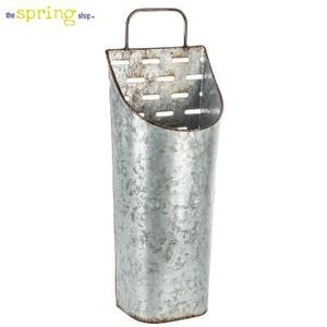 Farmhouse Garden Decor Half Round Bucket Metal <b>Wall</b> Planter Out Door Indoor Hanging Galvanized Zinc <b>Wall</b> Planter <b>Flower</b> Pot - Product Image 3