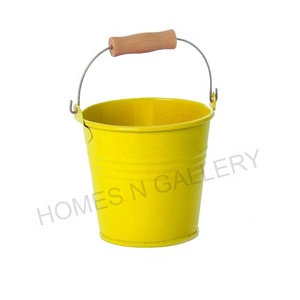 Latest Home Decoration <b>Small</b> Galvanized Tin Pink Flower Bucket Planters <b>Pots</b> With Customized Shiny Finishing At Wholesale Price - Product Image 5