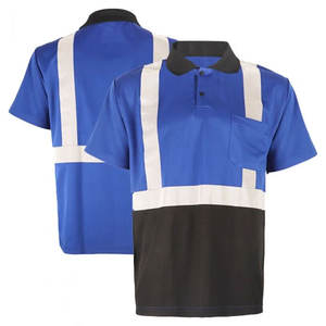 Polos de Trabajo de Manga Corta para Hombre, Altamente Reflectantes, con Logotipo Personalizado, Antiarrugas, con Cinta Reflectante para Camisetas Polo - Product Image 4