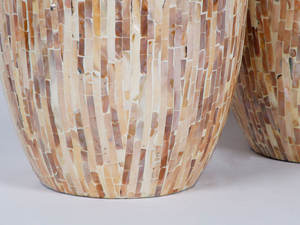 Más vendidos HNH Craft Round Mother of Pearl Florero de mesa moderno Diseño OEM Personalizar Hecho a mano Vietnam al por mayor - Product Image 3