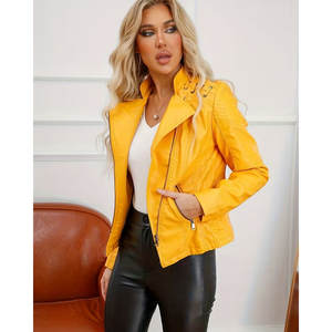 Chaqueta de Cuero para Mujer, Transpirable, Impermeable, Resistente al Viento, de Alta Calidad, Moda de Invierno - Product Image 5