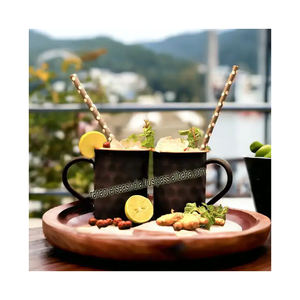 Juego de tazas de mula de Moscú de cobre negro de calidad de exportación de 2 tazas de cobre puro 100% de cobre sólido para una vida saludable - Product Image 4