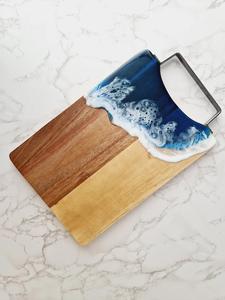 Unique Design Wooden Chopping Board Rectangle Eco-Friendly Kitchen Chopping Resin Cheese Board <b>Kitchenware</b> for Home Use. - Product Image 4