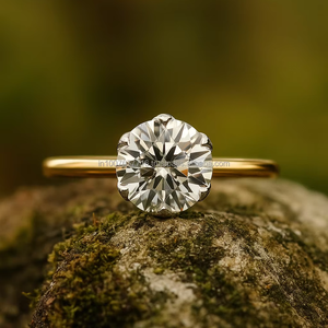 Original Solitaire 2,00 CTW Cut VVS1 Anillo de compromiso de moissanita real Certificado IGI para fiesta de boda Joyería fina para mujer - Product Image 3