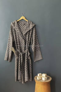 Albornoz unisex de algodón hecho en Turquía tela transpirable peso ligero superventas secado rápido verano todo el año ropa de dormir - Product Image 3