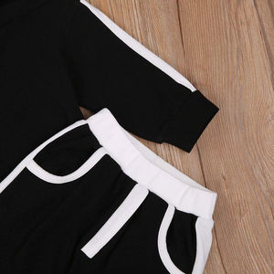 Chándales de algodón transpirable OEM para niños, conjunto con capucha a la moda para niños y niñas de talla grande, patrón sólido, temporada de invierno - Product Image 4