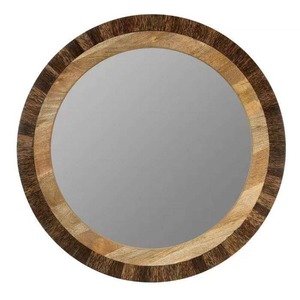 Espejo de Pared de Madera Estilo Granero Rústico con Acabado Desgastado para Casa de Campo, Disponible a Precio de Mayoreo - Product Image 1