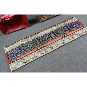 Alfombra Turca de 1.8x5.8 pies, Alfombra Azul Marroquí de Lana - Product Image 2