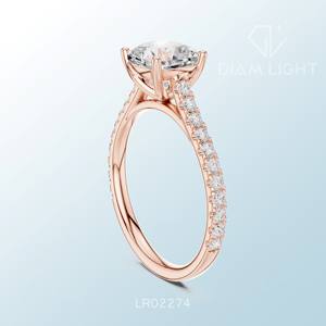 Elegant <b>cluster</b> ring with white cushion cut stone VS clarity F color certified design timeless beauty for special occasions - Product Image 6