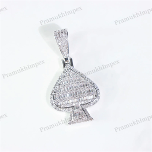 Pendentif de luxe en diamant VVS style Hip Hop, diamant baguette glacé, plaqué or, bijoux personnalisés, fournisseur en gros - Product Image 4