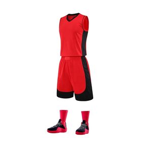 Fournisseur en gros Nouveau design de vêtements de sport Maillot de basket-ball Ensemble court uniforme de basket-ball réversible avec motif personnalisé - Product Image 1