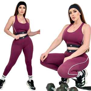 Ropa deportiva personalizada, conjunto de Yoga para mujer, conjunto de sujetador de mallas deportivas para Yoga, conjunto de ropa deportiva de alta calidad para Yoga - Product Image 4