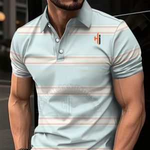 2024 nouveauté haute qualité hommes à manches courtes polos Logo personnalisé vêtements de golf maillot usine directe surdimensionné solide - Product Image 3