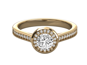 Anillo de Compromiso de Boda, Plata de Ley 925 con Diamante Certificado por IGI, Chapado en Oro de 14K, Anillo de Novia Clásico para Mujer - Product Image 4