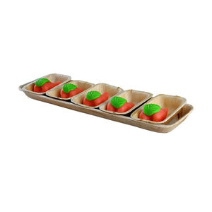 Assiettes à sushi rectangulaires en feuilles de palmier naturelles, biodégradables et élégantes, parfaites pour les mariages et les rassemblements éco-conscients - Product Image 4