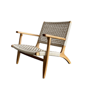 Chaise de salle à manger Yenny Lazy avec dossier au design minimaliste, accents en rotin et matériaux durables pour l'ameublement hôtelier - Product Image 3