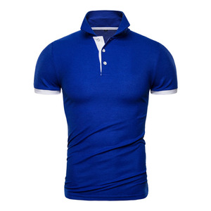 Chemise décontractée en coton pour homme de marque supérieure avec broderie personnalisée, séchage rapide, manches courtes, motif uni, tissu toile pour le golf - Product Image 6