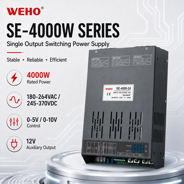 CE Rohs FCC SE-4000-30 4000W 30V AC to DC Adjustable Voltage Current Charging Lithium Iron Phosphate Batteries UAV Power Supply