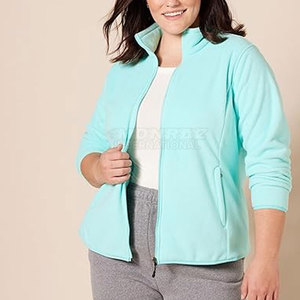 Veste polaire Softshell pour femmes Anti Pilule Séchage rapide Veste polaire zippée personnalisée pour femmes - Product Image 5