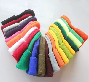 Invierno 25 colores logotipo personalizado estampado bordado sombrero de punto Unisex hombres mujeres deporte Skullcap elástico Skullies Beanie Cap Gorras - Product Image 1