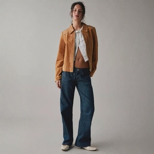 เสื้อโค้ทลำลองผู้หญิง หนังแกะแท้คุณภาพสูง ดีไซน์คลาสสิก กระดุมสองแถว แต่งด้วยผ้าไหม กันลม อุ่นสบาย ทันสมัย เหมาะสำหรับฤดูใบไม้ร่วง - Product Image 2