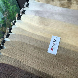 Extensiones de Cabello Humano, Super Double Drawn, Cabello Vietnamita Virgen, 100g, Liso Natural, con Todos los Colores, 55 cm de Largo - Product Image 1